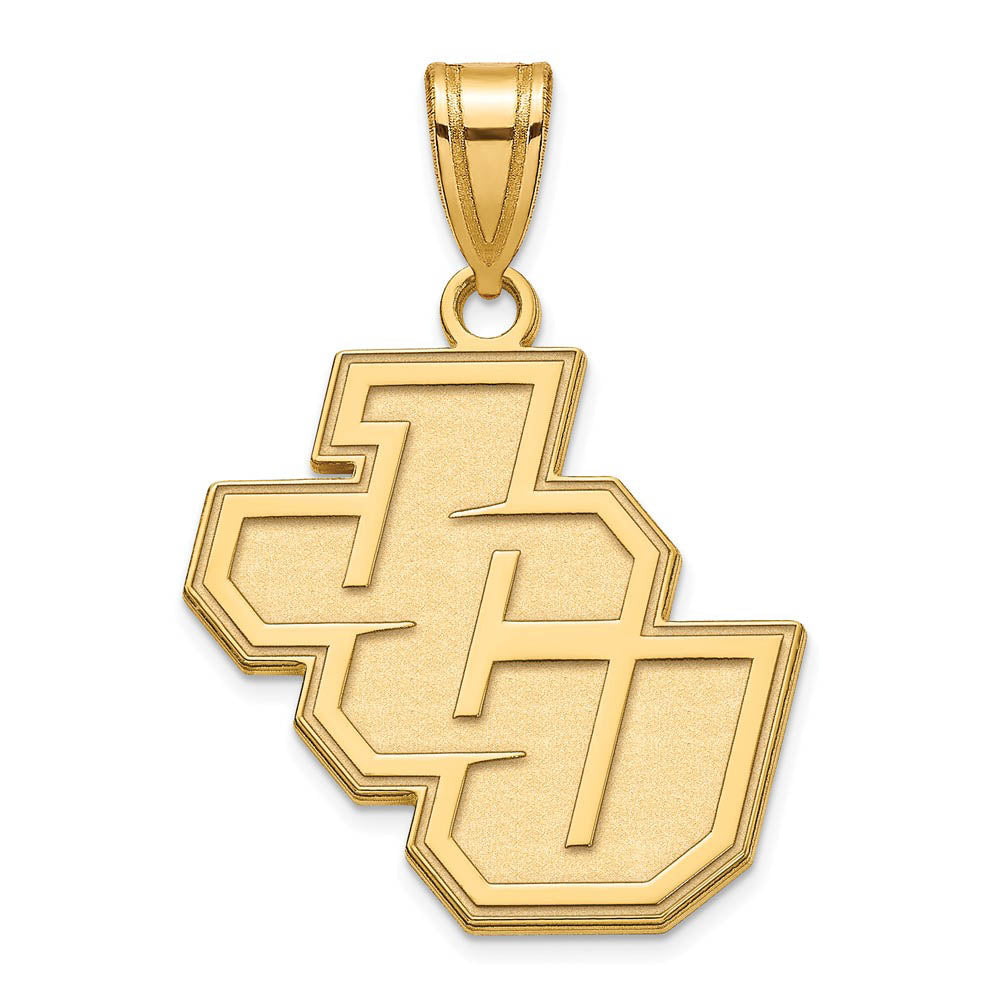 14k Gold Plated Silver John Carroll U Large Pendant, Item P24546 by The Black Bow Jewelry Co.