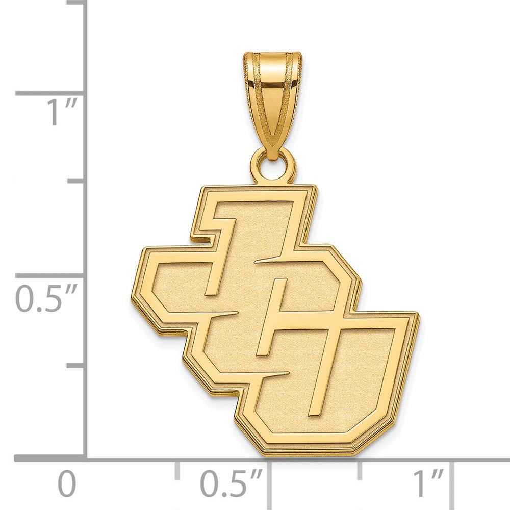 Alternate view of the 14k Gold Plated Silver John Carroll U Large Pendant by The Black Bow Jewelry Co.