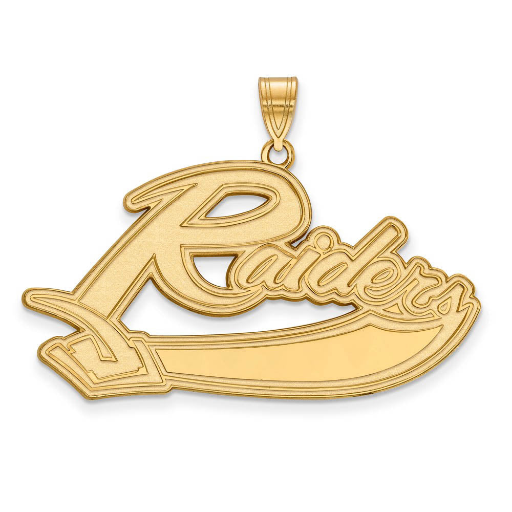 14k Gold Plated Silver U. of Mount Union XL Pendant, Item P24556 by The Black Bow Jewelry Co.