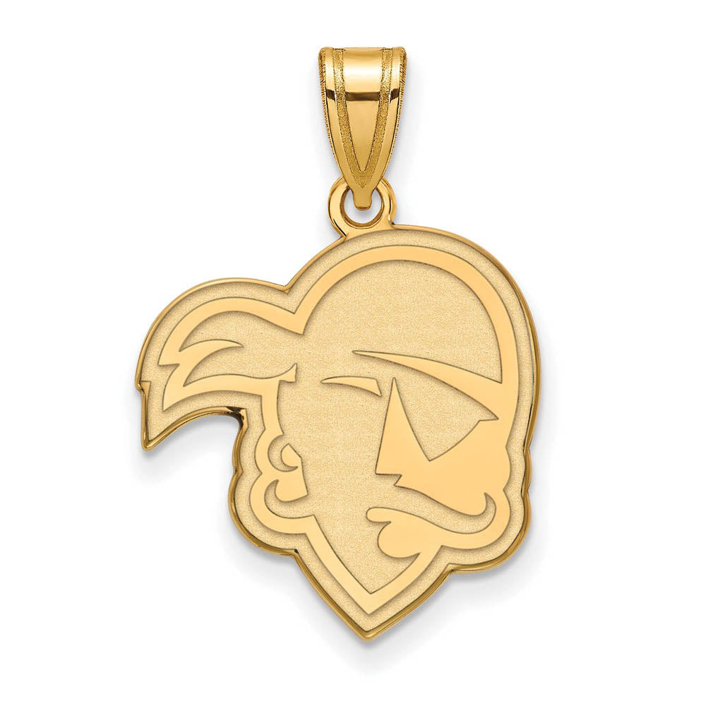 14k Gold Plated Silver Seton Hall U. Large Mascot Pendant, Item P24570 by The Black Bow Jewelry Co.