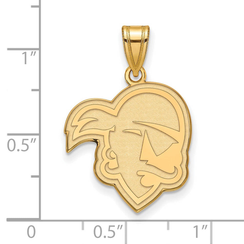 Alternate view of the 14k Gold Plated Silver Seton Hall U. Large Mascot Pendant by The Black Bow Jewelry Co.