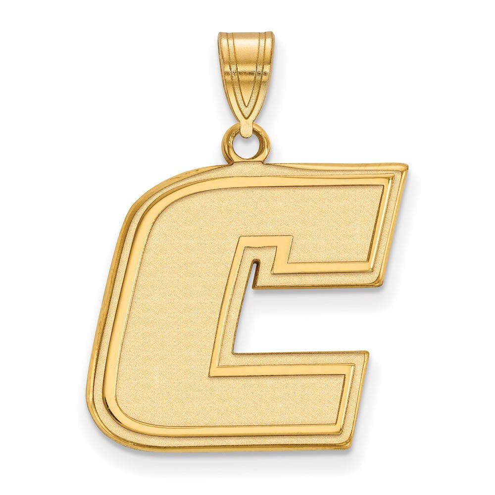 14k Gold Plated Silver U of Tennessee Chattanooga LG Initial C Pendant, Item P24605 by The Black Bow Jewelry Co.