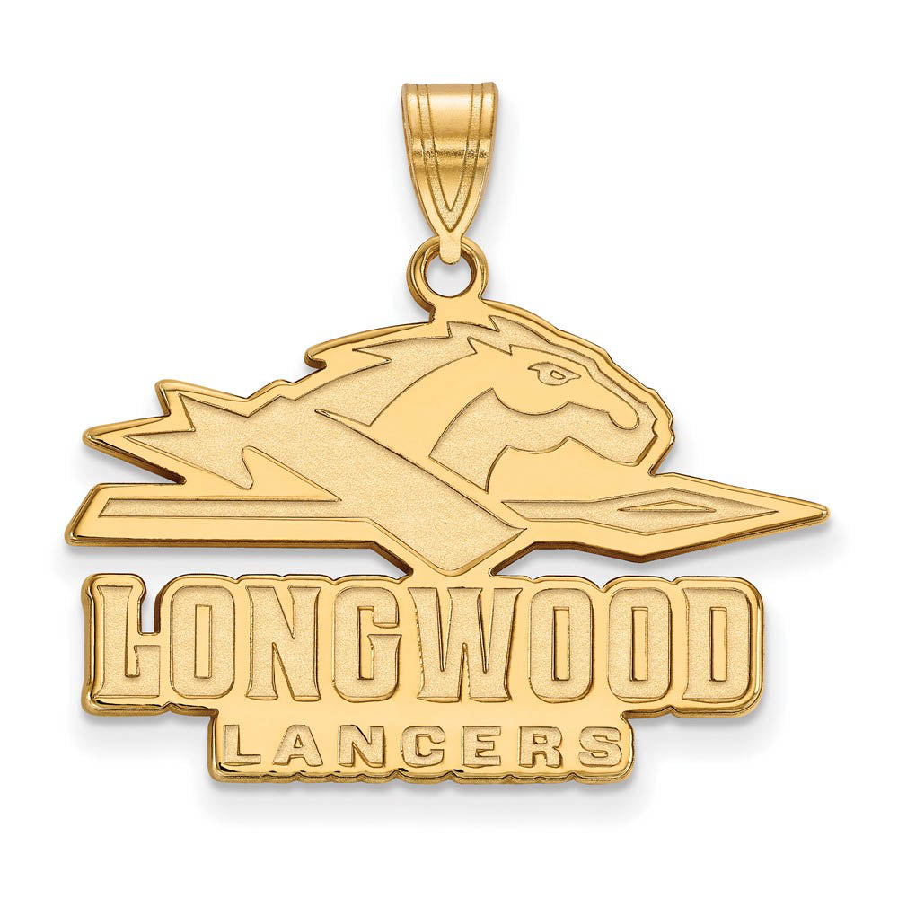 14k Gold Plated Silver Longwood U Large Pendant, Item P24641 by The Black Bow Jewelry Co.