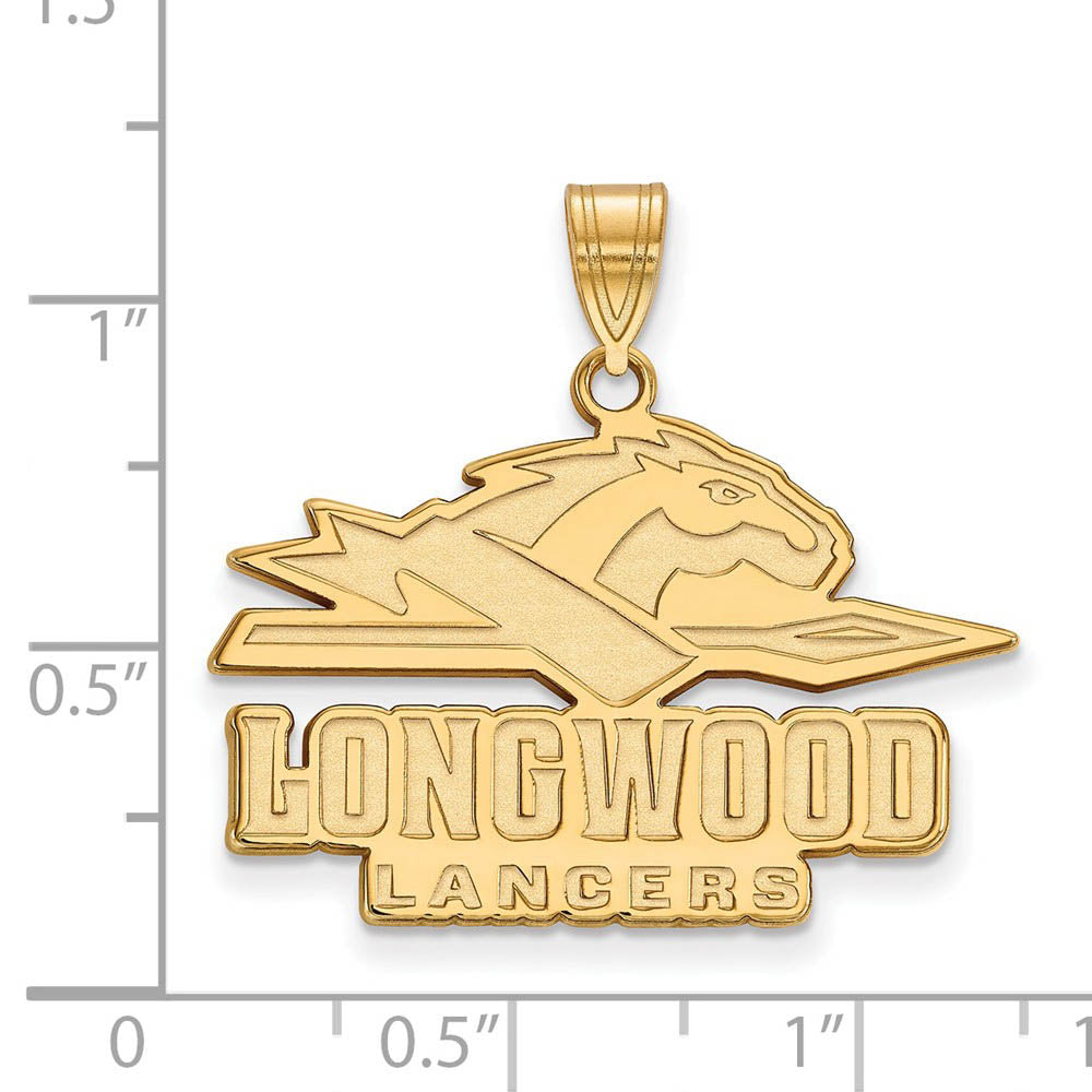 Alternate view of the 14k Gold Plated Silver Longwood U Large Pendant by The Black Bow Jewelry Co.