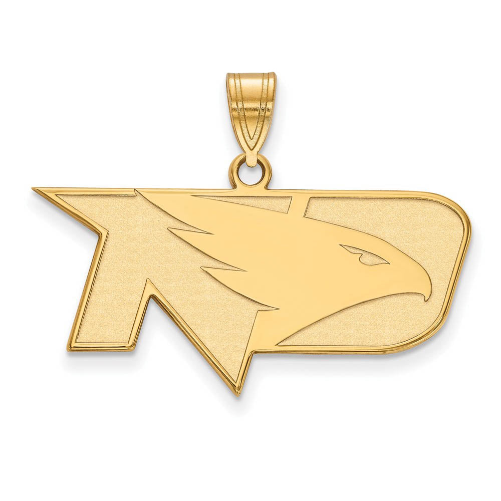 14k Gold Plated Silver North Dakota Medium Pendant, Item P24677 by The Black Bow Jewelry Co.