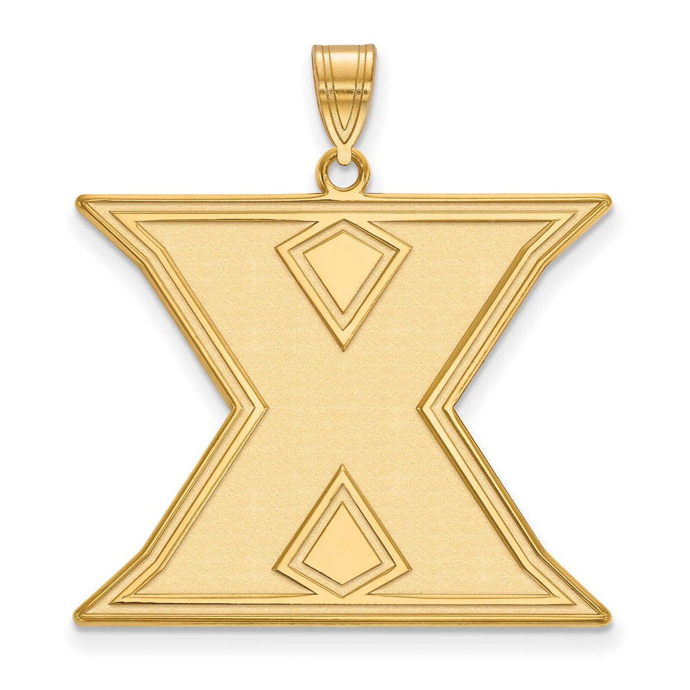 14k Gold Plated Silver Xavier U. XL Initial X Pendant, Item P24755 by The Black Bow Jewelry Co.