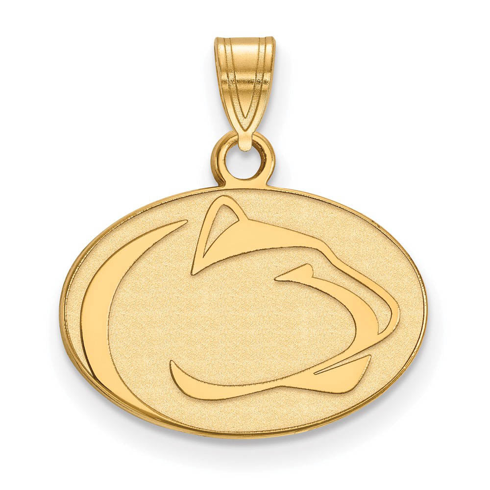 14k Gold Plated Silver Penn State Small Pendant, Item P24825 by The Black Bow Jewelry Co.