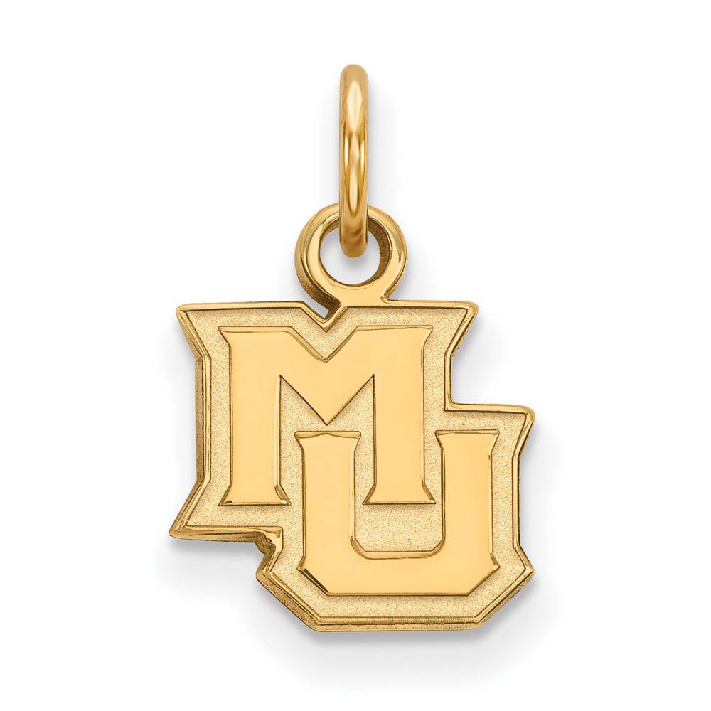 14k Gold Plated Silver Marquette U XS (Tiny) Charm or Pendant, Item P24917 by The Black Bow Jewelry Co.