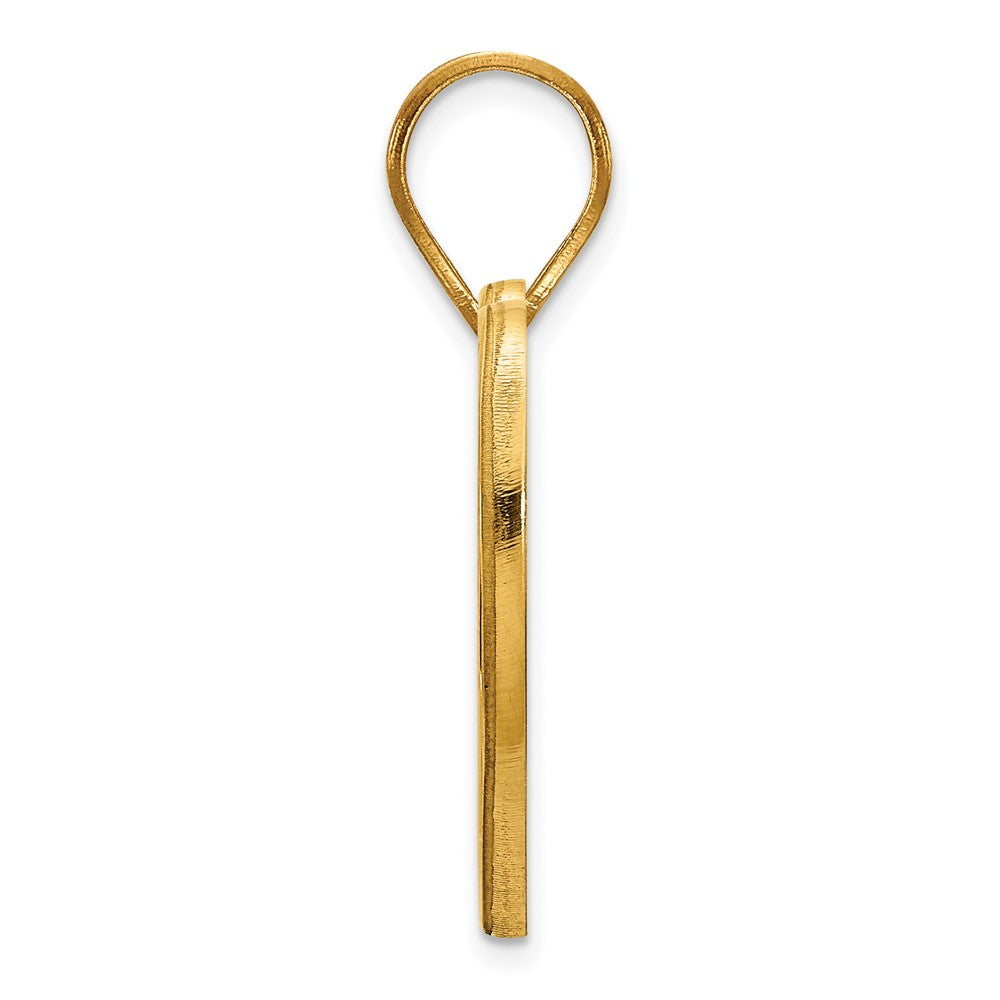 Alternate view of the 14k Gold Plated Silver Oklahoma State Heart Pendant by The Black Bow Jewelry Co.