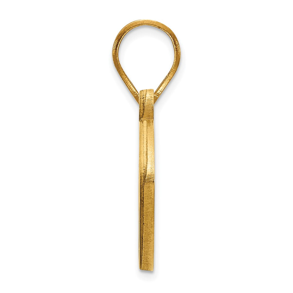 Alternate view of the 14k Gold Plated Silver Oklahoma State Football Pendant by The Black Bow Jewelry Co.