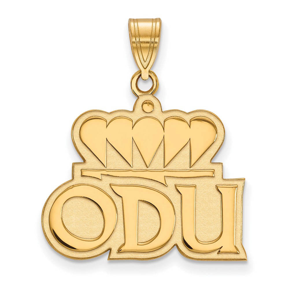 14k Gold Plated Silver Old Dominion U. Large Pendant, Item P25051 by The Black Bow Jewelry Co.