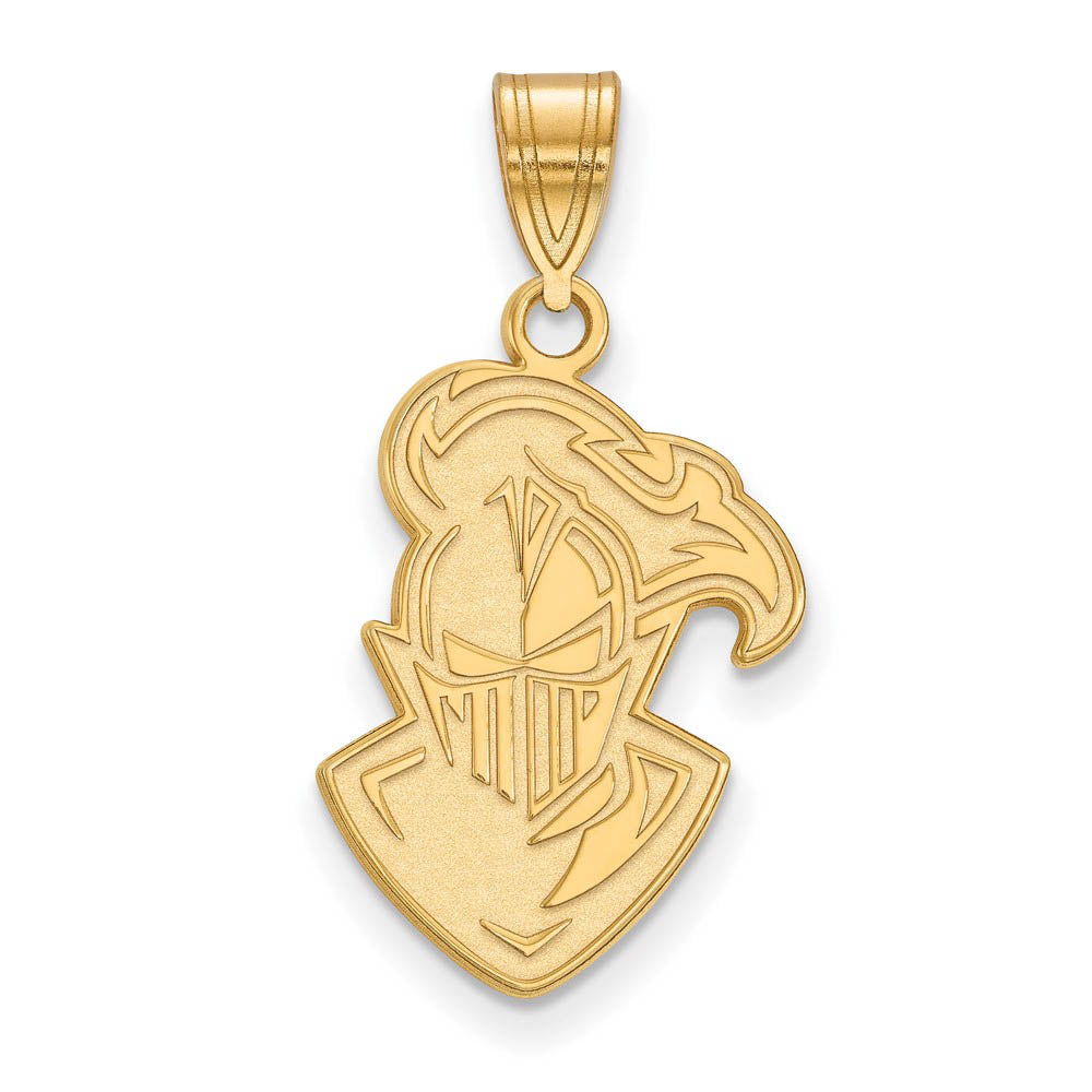 14k Gold Plated Silver Furman U Large Pendant, Item P25084 by The Black Bow Jewelry Co.