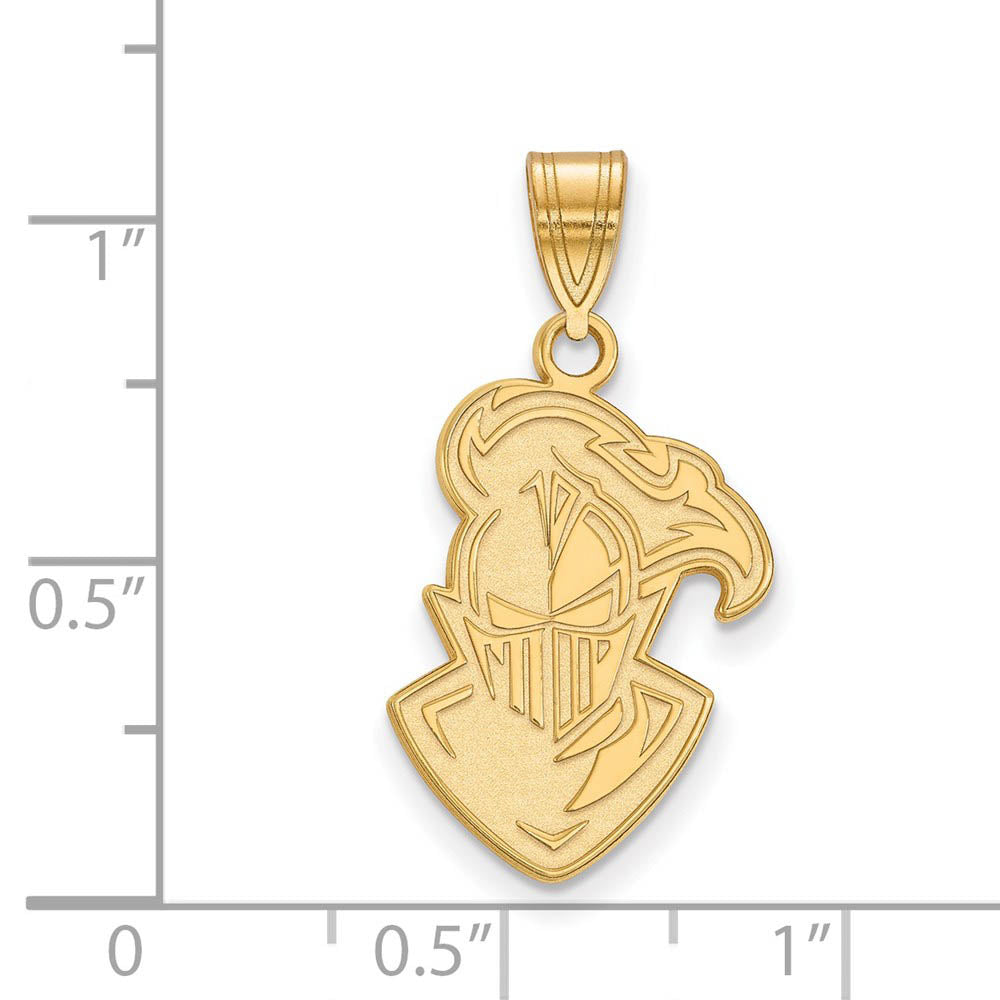 Alternate view of the 14k Gold Plated Silver Furman U Large Pendant by The Black Bow Jewelry Co.