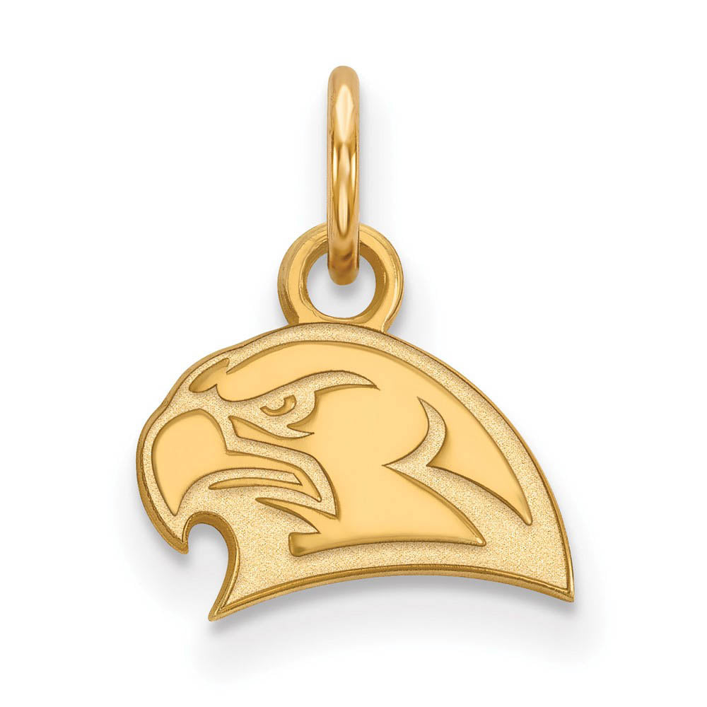 14k Gold Plated Silver Miami U XS (Tiny) Charm or Pendant, Item P25094 by The Black Bow Jewelry Co.