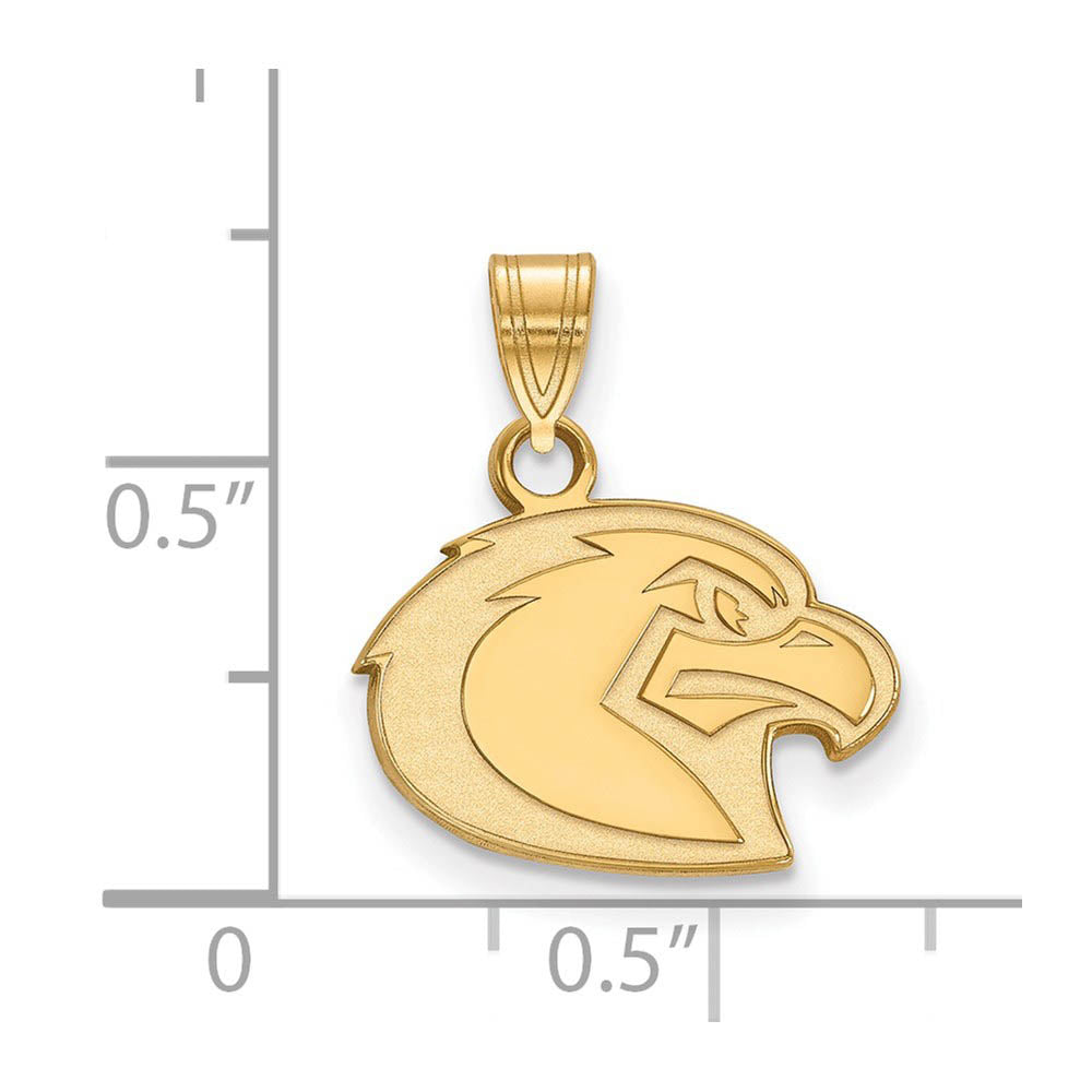 Alternate view of the 14k Gold Plated Silver Marquette U Small Pendant by The Black Bow Jewelry Co.