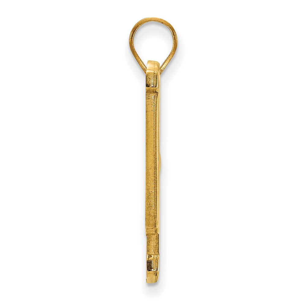 Alternate view of the 14k Gold Plated Silver Wake Forest U. Large Enamel 'WF' Pendant by The Black Bow Jewelry Co.