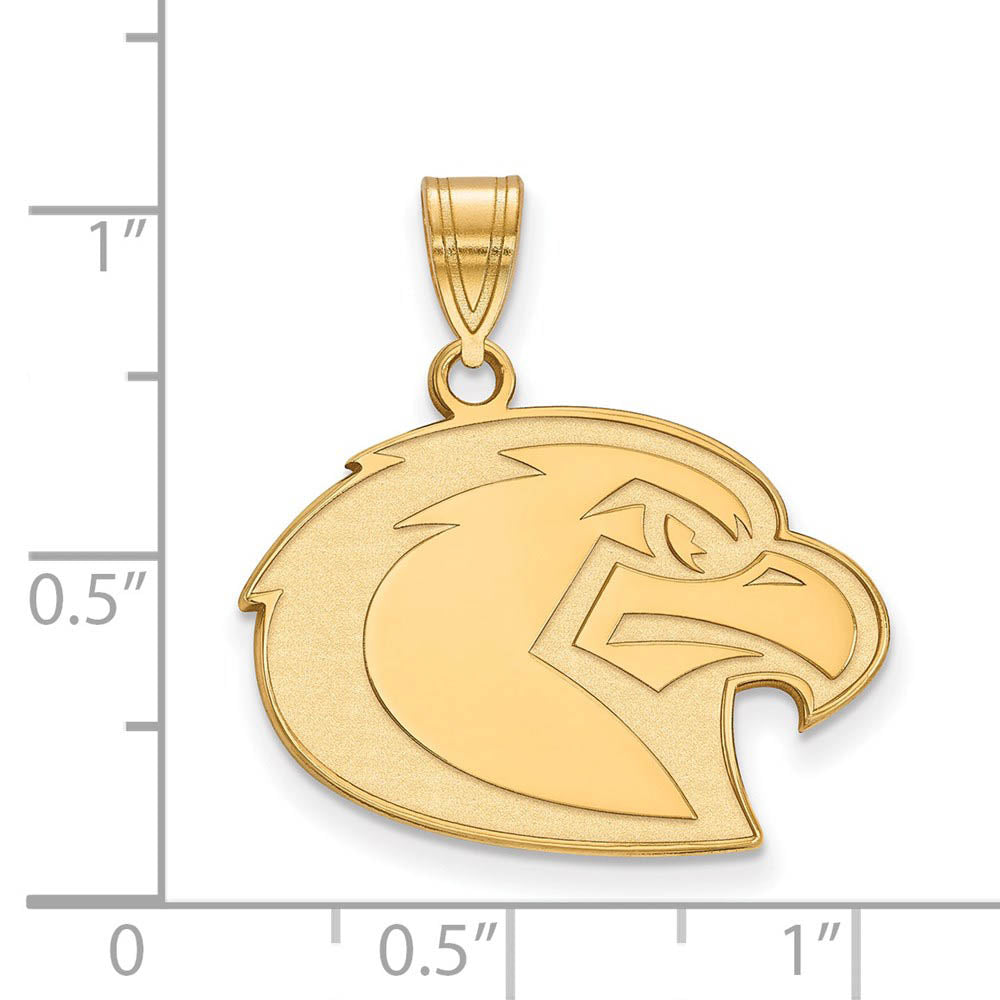 Alternate view of the 14k Gold Plated Silver Marquette U Large Pendant by The Black Bow Jewelry Co.
