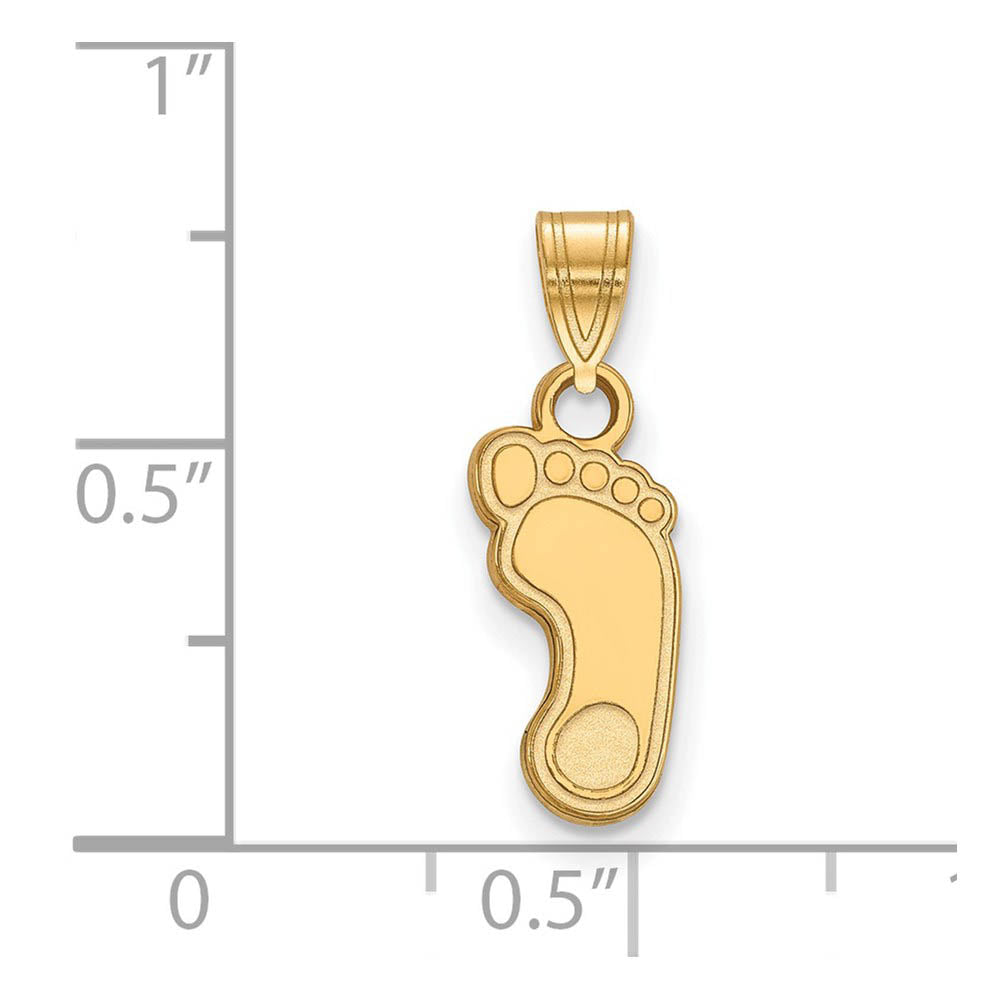 Alternate view of the 14k Gold Plated Silver North Carolina Small Tar Heels Pendant by The Black Bow Jewelry Co.