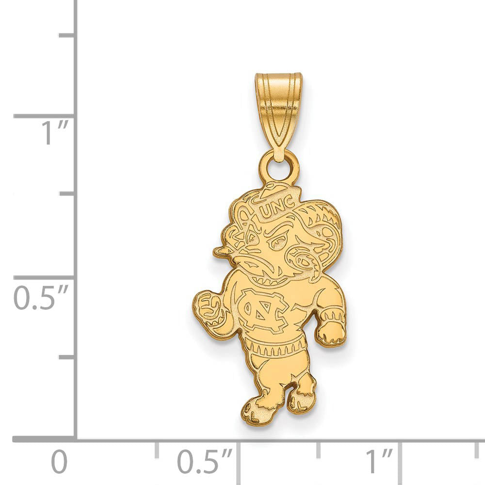 Alternate view of the 14k Gold Plated Silver North Carolina Large Pendant by The Black Bow Jewelry Co.