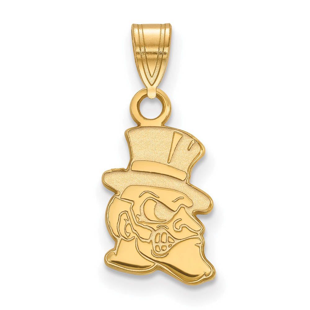 14k Gold Plated Silver Wake Forest U. Small Mascot Pendant, Item P25420 by The Black Bow Jewelry Co.