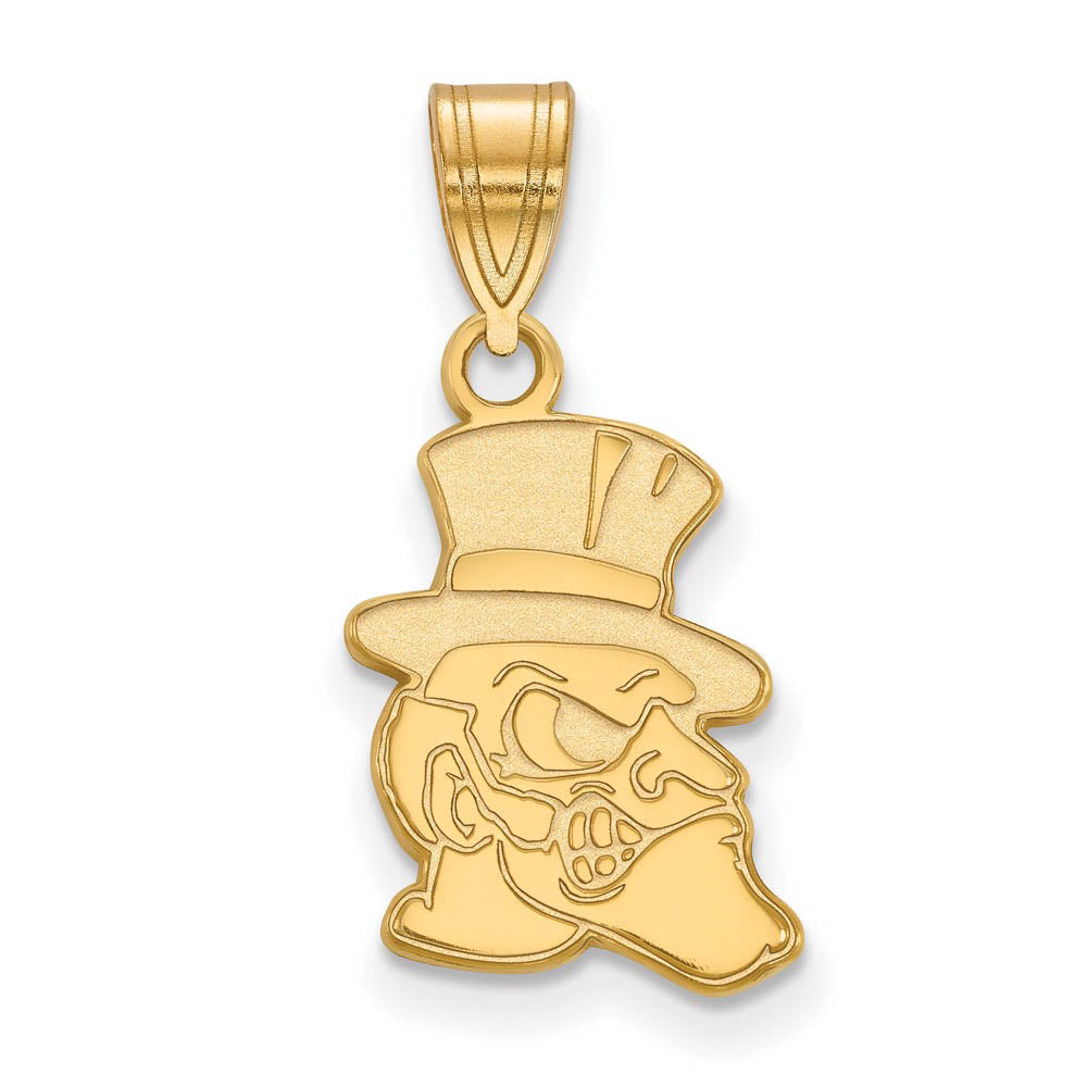 14k Gold Plated Silver Wake Forest U. Medium Mascot Pendant, Item P25428 by The Black Bow Jewelry Co.