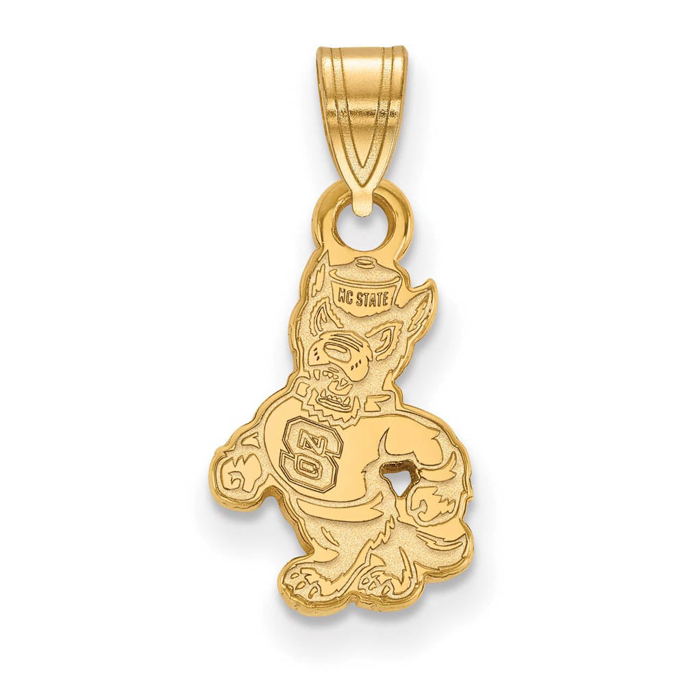 14k Gold Plated Silver North Carolina State Small Mascot Pendant, Item P25438 by The Black Bow Jewelry Co.