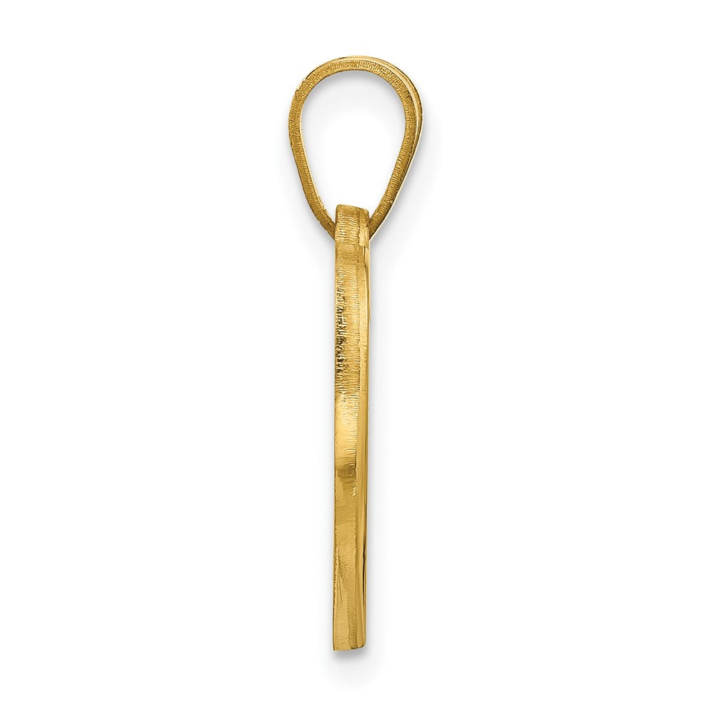 Alternate view of the 14k Gold Plated Silver U. of Virginia Logo Heart Pendant by The Black Bow Jewelry Co.