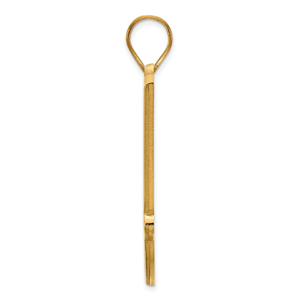 Alternate view of the 14k Gold Plated Silver Oklahoma State XL Pendant by The Black Bow Jewelry Co.