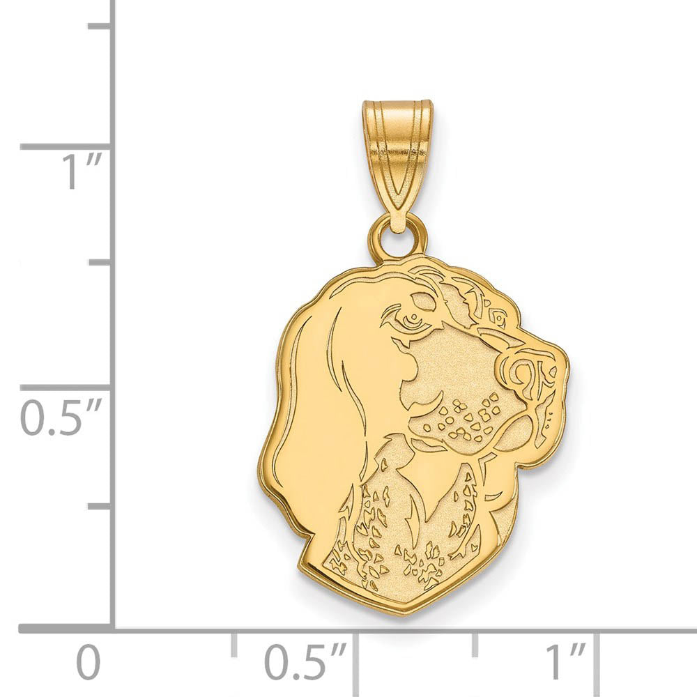 Alternate view of the 14k Gold Plated Silver U. of Tennessee Large Mascot Pendant by The Black Bow Jewelry Co.