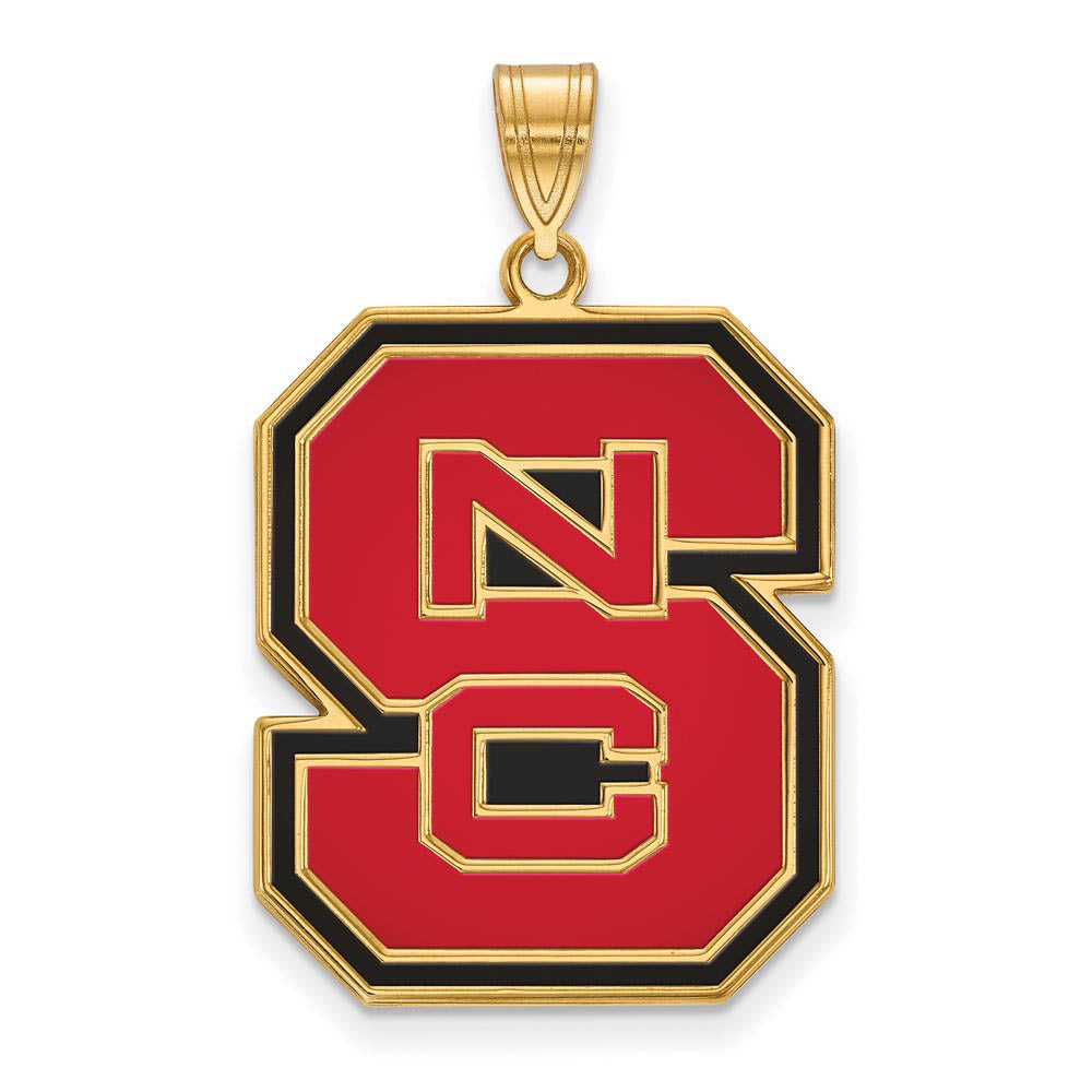 14k Gold Plated Silver North Carolina State XL Enamel Pendant, Item P25551 by The Black Bow Jewelry Co.