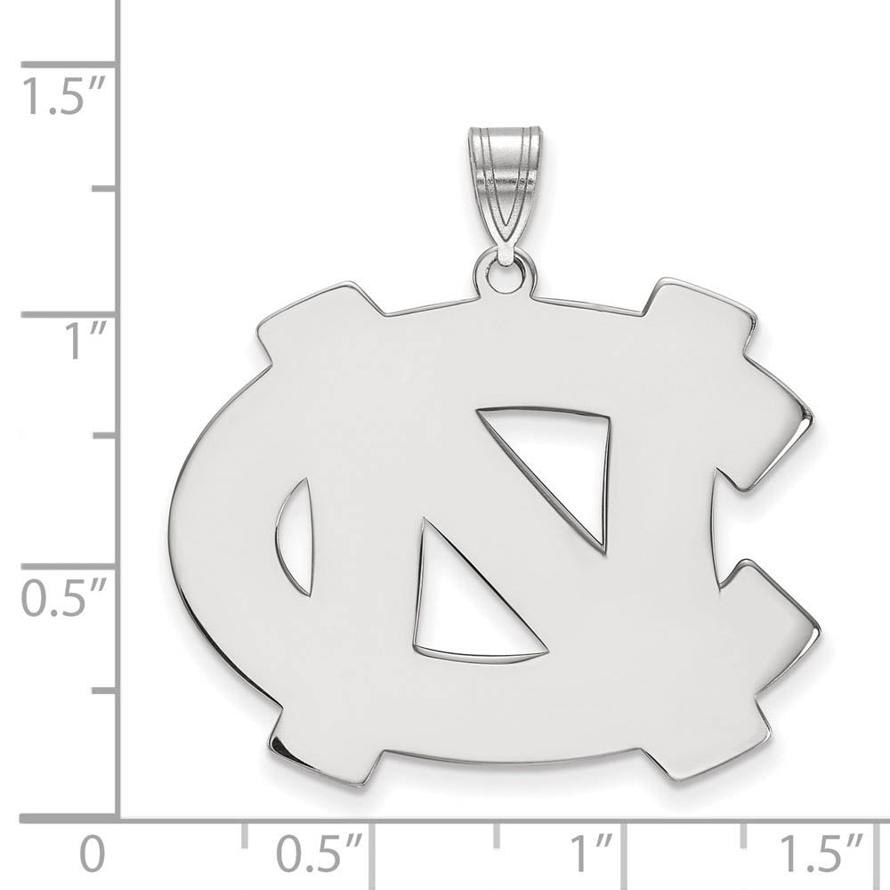 Alternate view of the Sterling Silver North Carolina XL 'NC' Pendant by The Black Bow Jewelry Co.