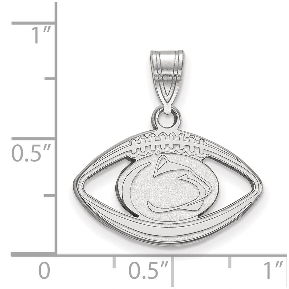 Alternate view of the Sterling Silver Penn State Football Pendant by The Black Bow Jewelry Co.