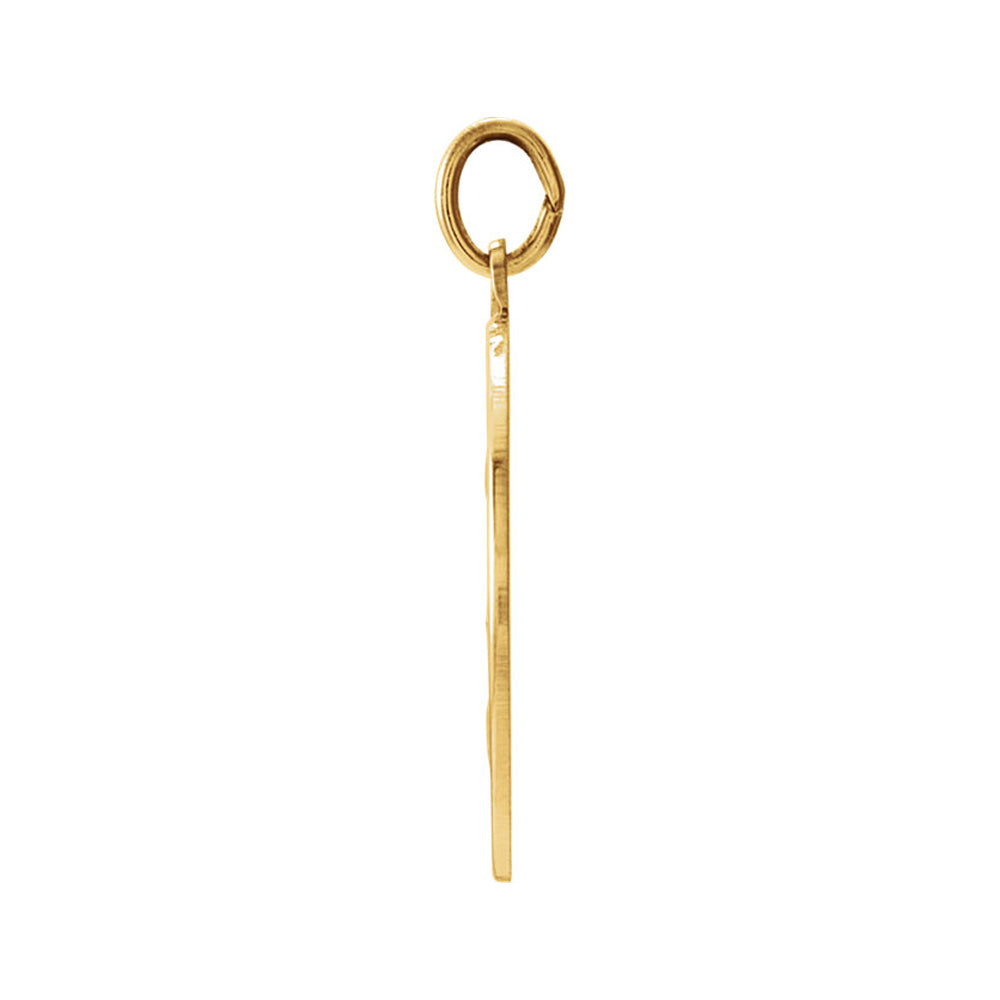 Alternate view of the 14k Yellow Gold St. Joseph Medal Disc Charm or Pendant, 18mm by The Black Bow Jewelry Co.