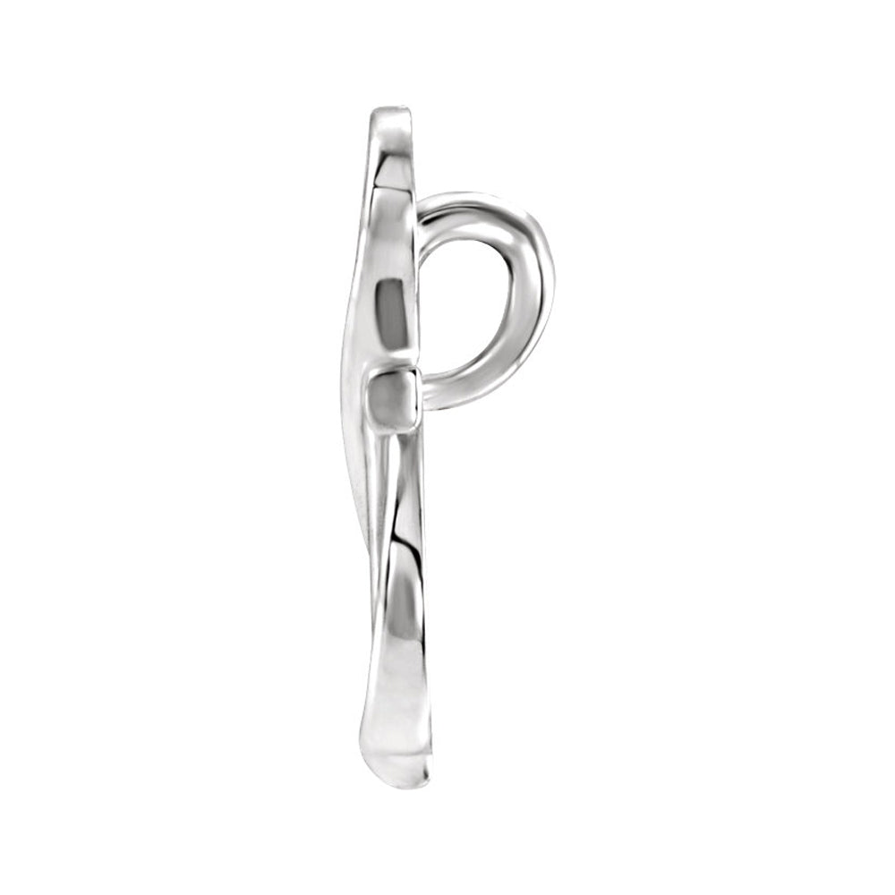 Alternate view of the Platinum Infinity Cross Slide Pendant, 15mm by The Black Bow Jewelry Co.