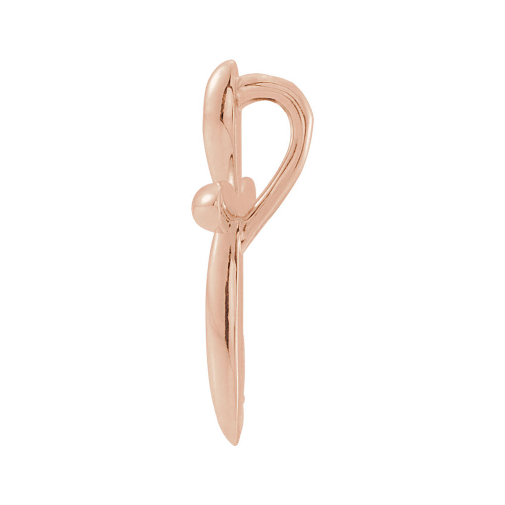 Alternate view of the 14k Rose Gold Rounded Cross Slide Pendant, 11 x 15mm by The Black Bow Jewelry Co.