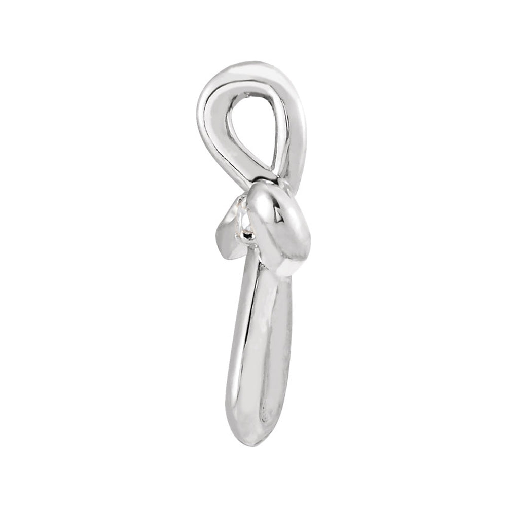 Alternate view of the Platinum 0.02 CT Diamond Infinity Loop Cross Pendant, 10 x 13mm by The Black Bow Jewelry Co.