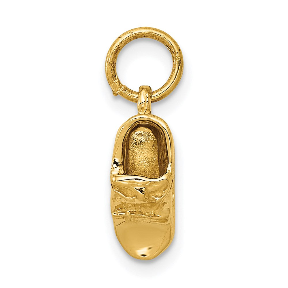 14k Yellow Gold Polished Single Baby Shoe Charm or Pendant, 5mm, Item P25671 by The Black Bow Jewelry Co.