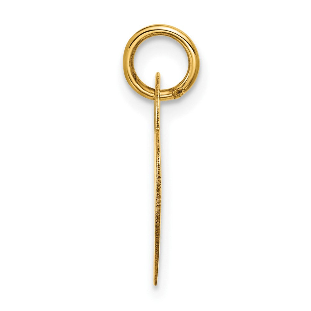 Alternate view of the 14k Yellow Gold Engravable Heart Charm or Pendant, 15mm by The Black Bow Jewelry Co.
