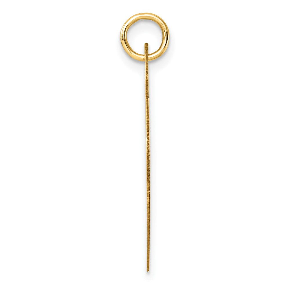 Alternate view of the 14k Yellow Gold Engravable Heart Disc Charm or Pendant, 22mm by The Black Bow Jewelry Co.