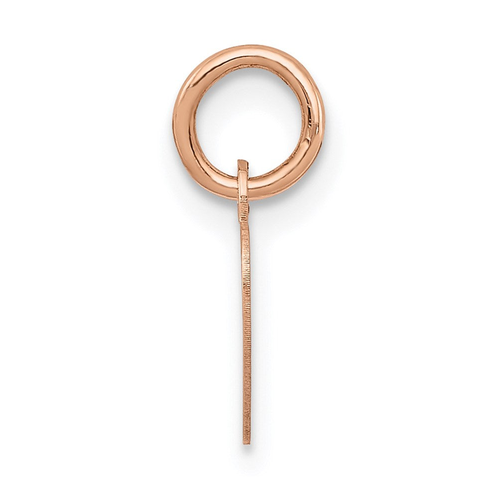 Alternate view of the 14k Rose Gold Heart Disc Charm or Pendant, 8mm by The Black Bow Jewelry Co.