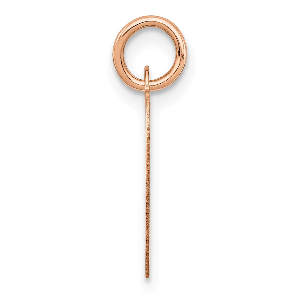 Alternate view of the 14k Rose Gold Engravable Heart Disc Charm or Pendant, 13mm by The Black Bow Jewelry Co.