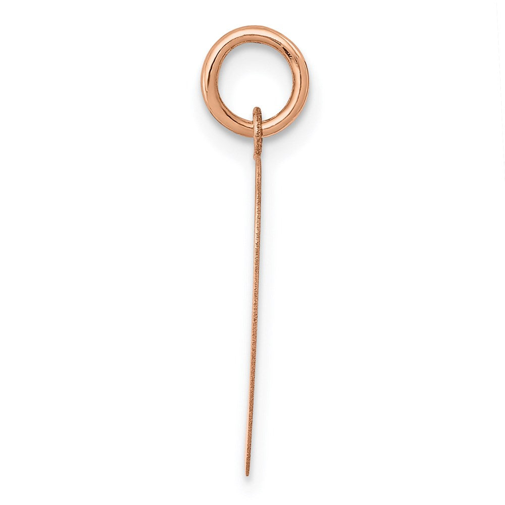 Alternate view of the 14k Rose Gold Engravable Heart Disc Charm or Pendant, 15mm by The Black Bow Jewelry Co.