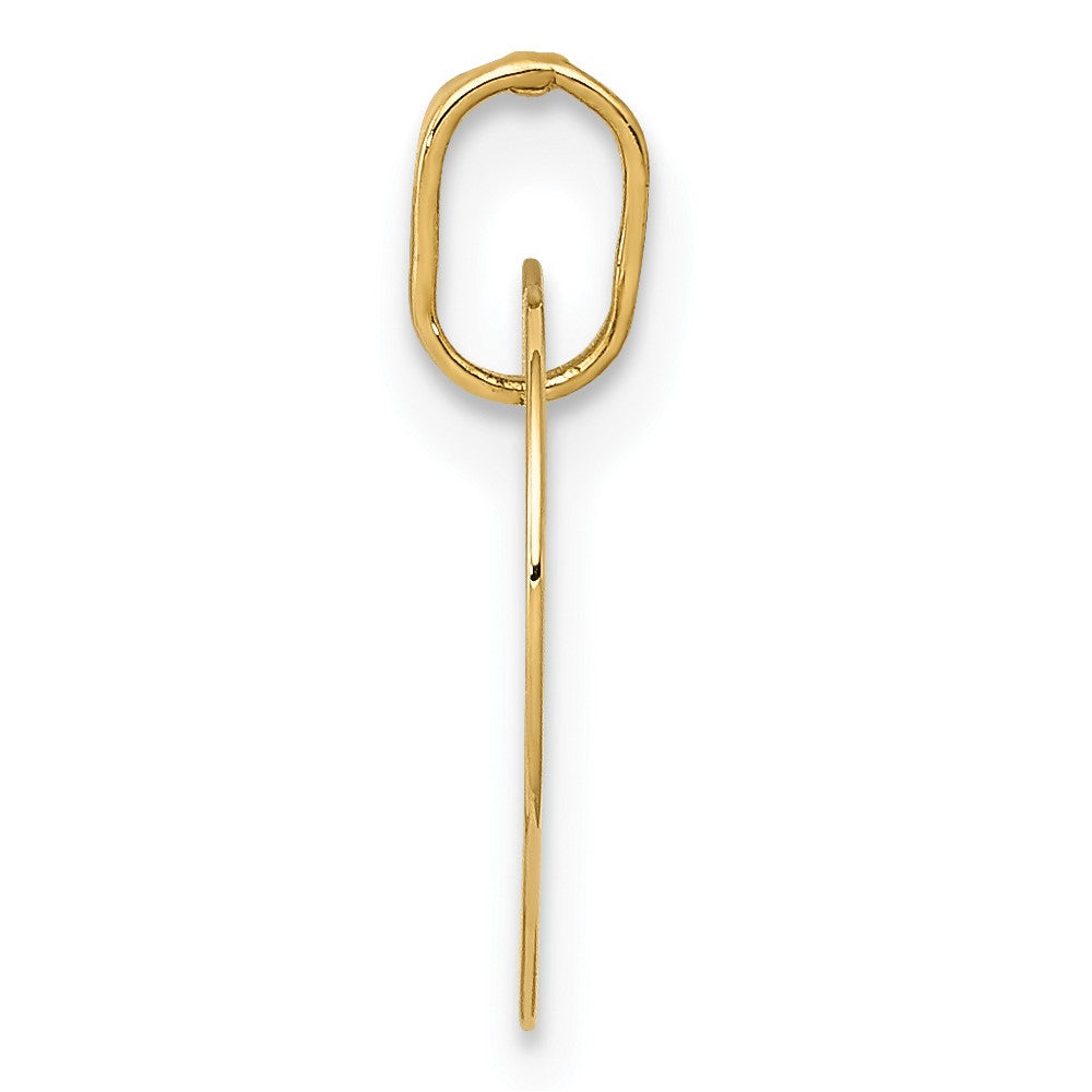 Alternate view of the 14k Yellow Gold Engravable Heart Charm or Pendant, 14mm by The Black Bow Jewelry Co.