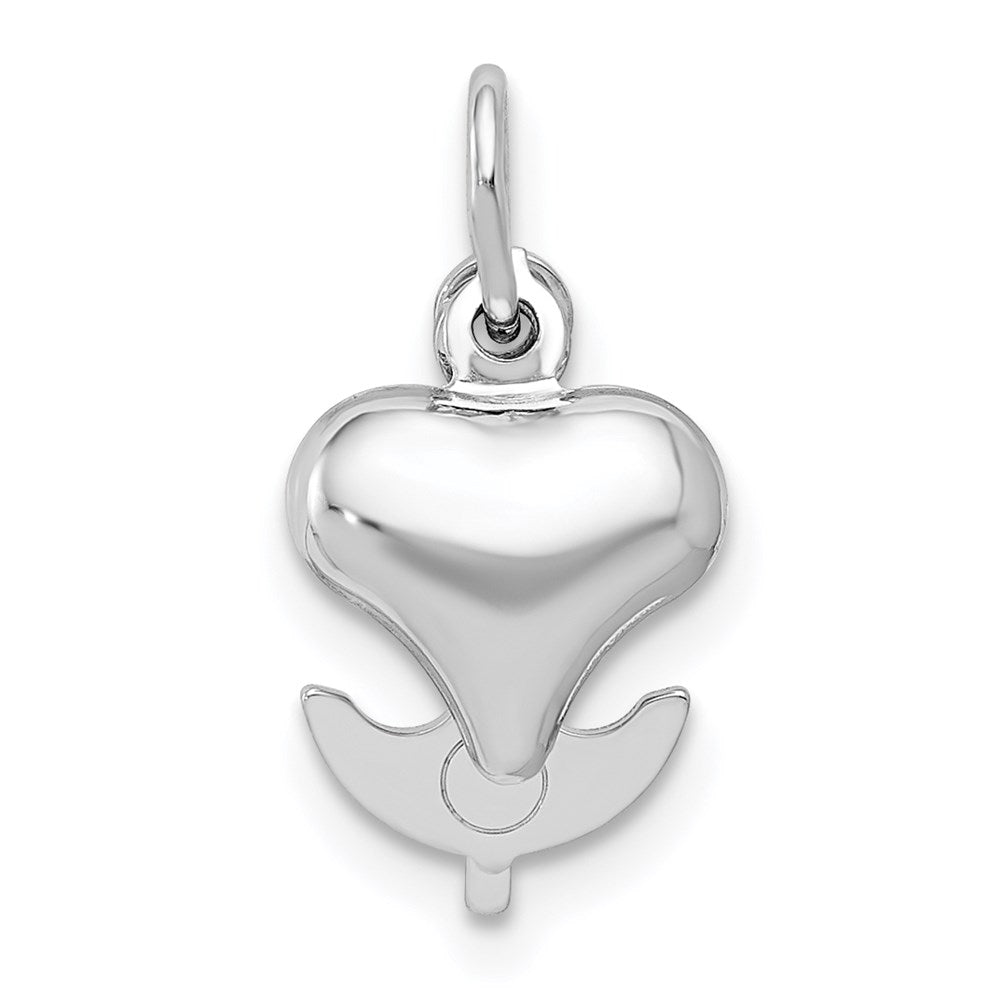 Alternate view of the 14k White Gold Faith, Hope and Charity Triple Charm or Pendant, 8mm by The Black Bow Jewelry Co.