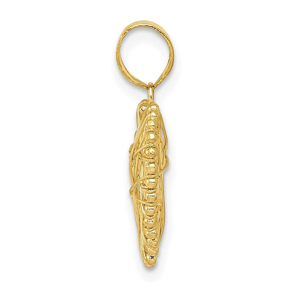 Alternate view of the 14k Yellow Gold Open Wire Heart Pendant, 15mm by The Black Bow Jewelry Co.