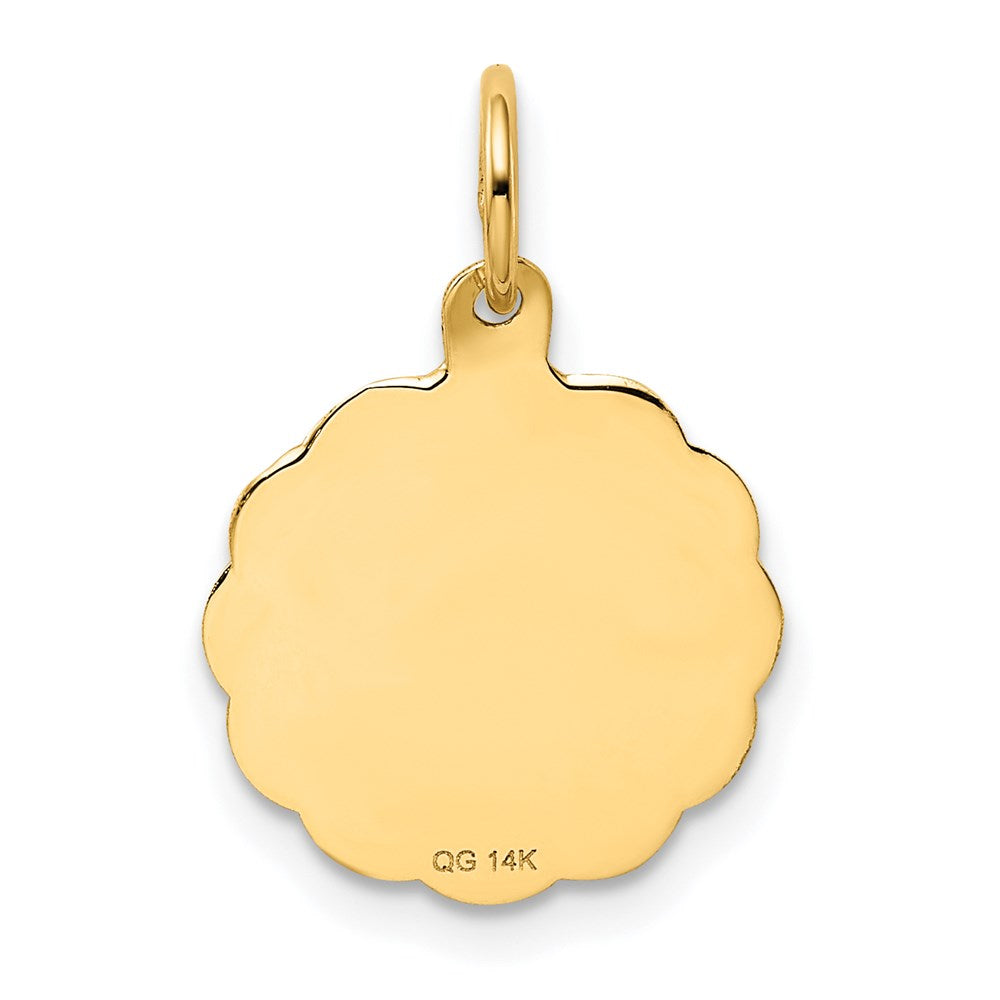 Alternate view of the 14k Yellow Gold Wedding Bells Charm or Pendant, 14mm by The Black Bow Jewelry Co.