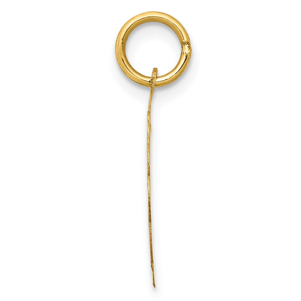 Alternate view of the 14k Yellow Gold YOU ARE ALWAYS IN MY HEART Charm or Pendant, 16mm by The Black Bow Jewelry Co.