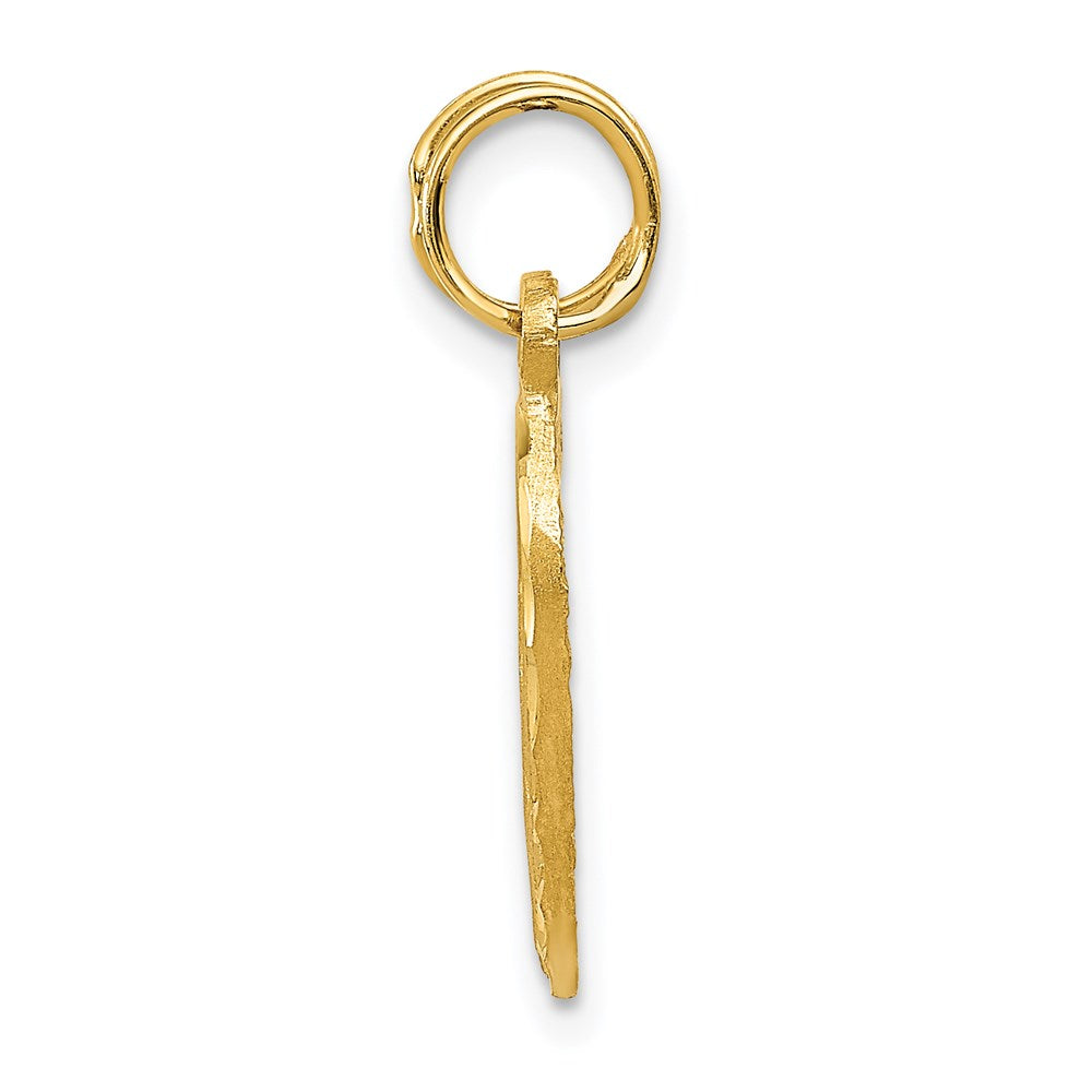 Alternate view of the 14k Yellow Gold My Love Heart Set of 2 Charm or Pendants, 16mm by The Black Bow Jewelry Co.