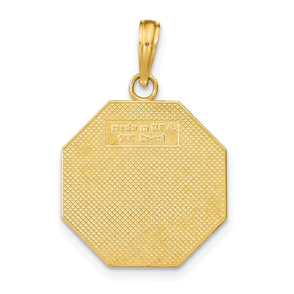 Alternate view of the 14k Yellow Gold I'll Never Stop Loving You Charm or Pendant, 20mm by The Black Bow Jewelry Co.