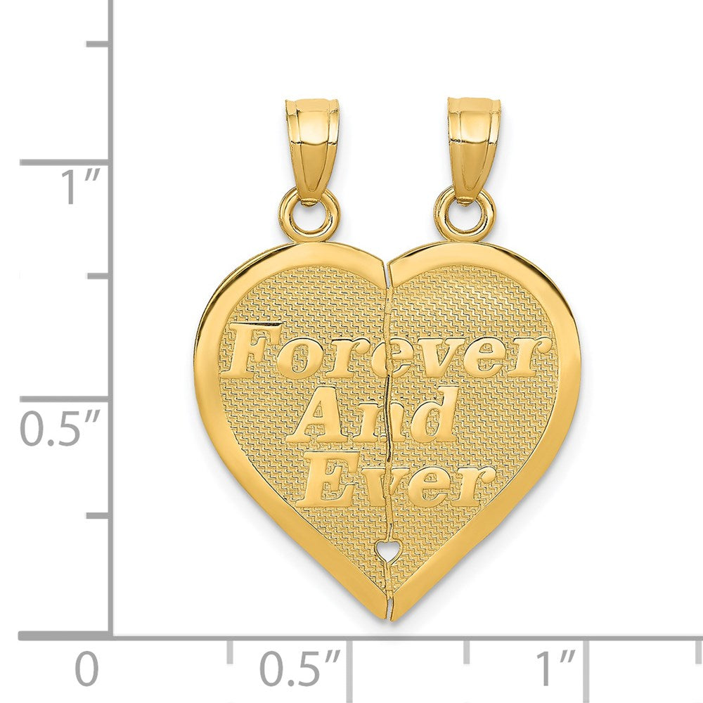 Alternate view of the 14k Yellow Gold Forever and Ever Set of 2 Pendants, 20mm by The Black Bow Jewelry Co.